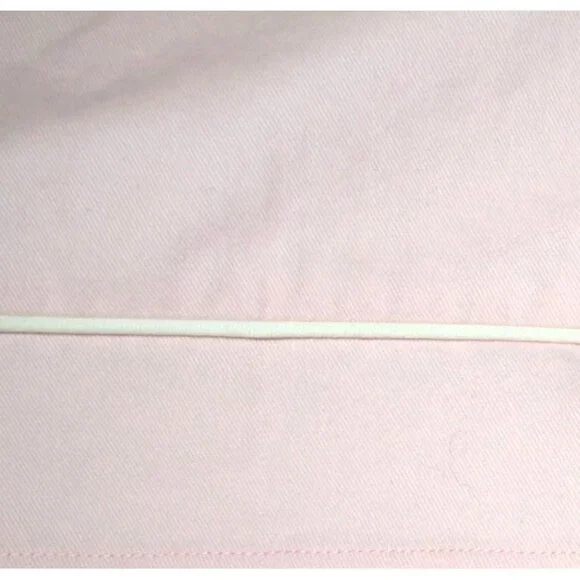 Pottery Barn Kids Girls Nursery 2 Pink Cotton Lined Valances 18x44 White Piping - Picture 3 of 8